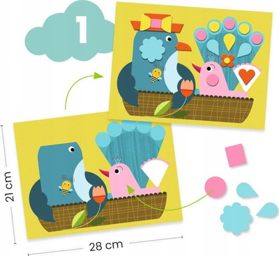 Set kreativ për kalamaj Djeco Cat & Friends, 6 aktivitete, nga 18 muajsh, shumëngjyrësh