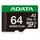 Kartë memorie ADATA SPEED PLUS MicroSDXC, 64GB, A2