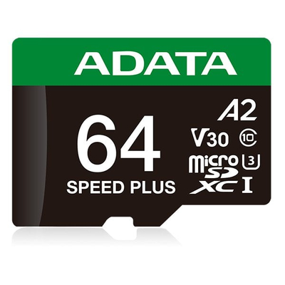 Kartë memorie ADATA SPEED PLUS MicroSDXC, 64GB, A2
