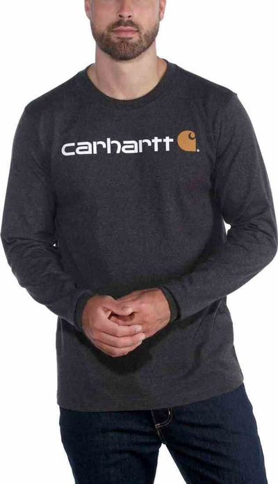 Bluzë Carhartt Workwear Signature Graphic, pullover, L, gri e errët