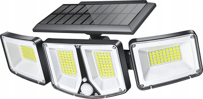 Dritë murale Viking S180, LED solare, me sensor lëvizjeje, e zezë