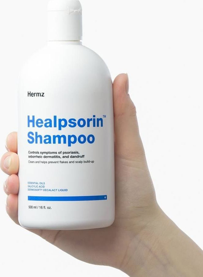 Shampo mjekësore Hermz Healpsorin, për psoriazë dhe zbokth, 500ml