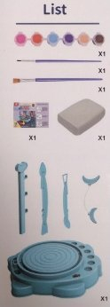 Set kreativ për enë prej balte Madej 008878, çark qeramik, për fëmijë