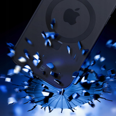 Kapotë 3MK Smoke për iPhone 15 Pro Max, MagSafe, me stand, e zezë