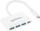 HUB USB Manhattan 3-Port, USB 3.0, Type-C Power Delivery, i bardhë