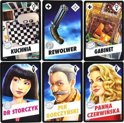 Loja me letra Hasbro Cluedo Card Game, për familje, me shumë ngjyra