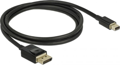 Kabllo DeLock DisplayPort, 1m, e zezë