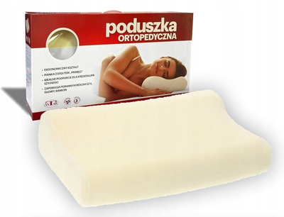 Jastëk ortopedik Antar AT03002, memory foam, kontur, ngjyrë krem