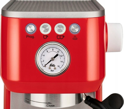 Makinë espresso Solis Barista Perfetta Plus, portafilter, ngrohje e shpejtë, e kuqe