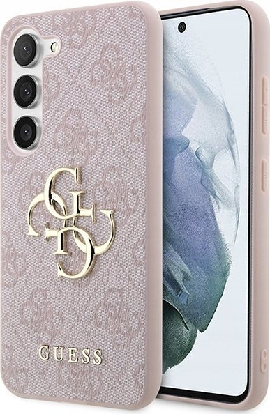 Маска за телефон Guess PU 4G Metal Logo за Samsung Galaxy A55 5G, розова