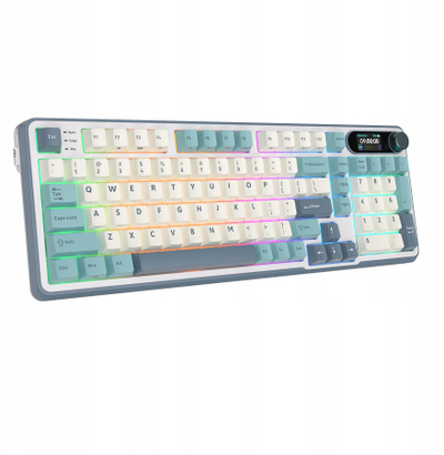 Tastierë mekanike RK ROYAL KLUDGE S98, 98 taste, RGB, ekran TFT, BT 5.0 2.4G USB C, e zezë