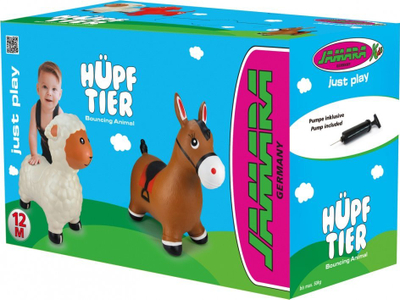 Коњ играчка скокач Jamara Hopping Animal Horse, со пумпа, кафеава