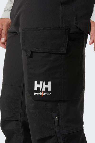 Pantallona pune Helly Hansen Oxford 4X, elastike, me xhepa për punë, të zeza