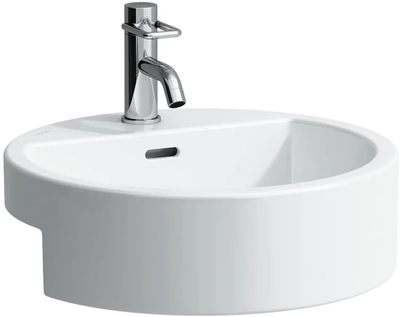 Lavaman banjoje Laufen Living City H8134310001041, 46cm, gjysmë i inkasuar, i bardhë