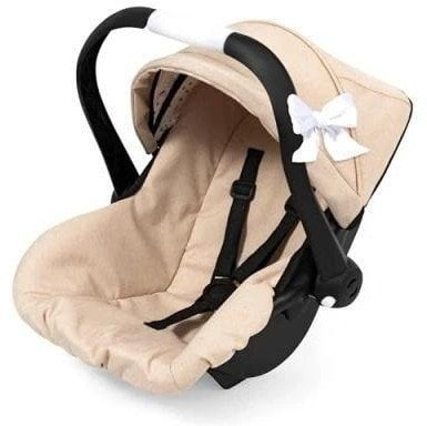Седиште за кола за кукли Bayer Bow, за кукли до 46 cm, со тента, розова