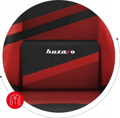 Karrige gaming Huzaro Force 4.4, rrjetë mesh, mekanizëm Tilt, e zezë me të kuqe