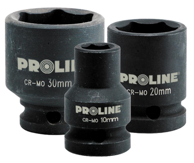 Çelës goditës Pro-Line 6-këndor 1/2", 32mm, i zi