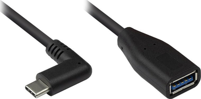 Kabllo USB Alcasa 2811 OTGW, USB C me USB A, 0.1m, USB 3.2 Gen 1, e zezë