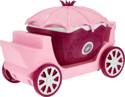 Set lojërash tavolinë grimimi Mega Creative Dressing Table 25714, valixhe me rrota, rozë vjollcë