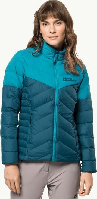 Xhaketë gocash Jack Wolfskin Tundra Down Jkt W, me pupla, mban ngrohtë, blu
