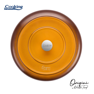 Tenxhere me kapak Heinner Origini by Chef Nicolai Tand, 3.4L, 26x8cm, alumini qeramik, portokalli gradient gri