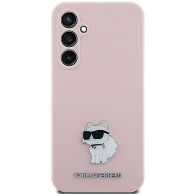 Mbulesë telefoni Karl Lagerfeld Choupette, silikon i lëngshëm, për Samsung Galaxy S23 FE, rozë