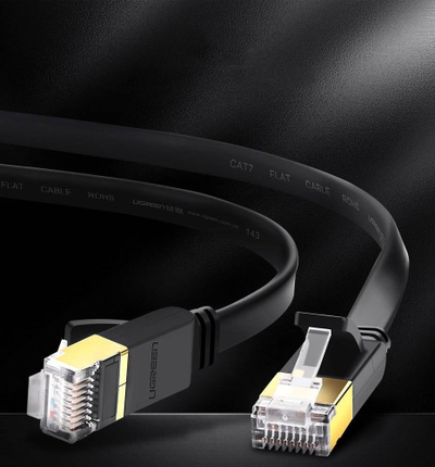 Kabllo rrjeti Ugreen Ethernet RJ45 Cat 7 STP, 10 m, e zezë