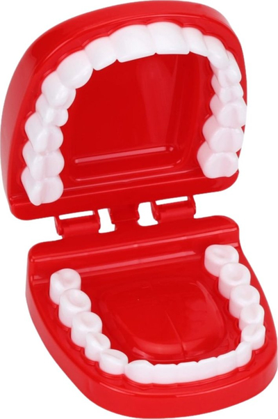 Сет играчка стоматолог Common Toys, 9 делови, пластика, црвена