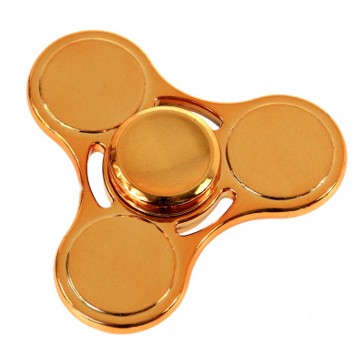 Lodër antistres fidget spinner metal, rrotulluese, 5.5 cm, shumëngjyrëshe metalike