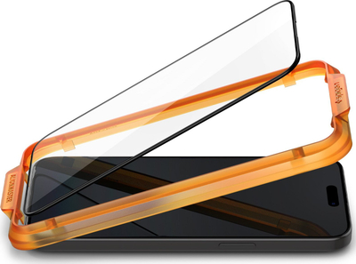 Mbrojtës ekrani Spigen Glass tR AlignMaster, 2 copë, për iPhone 15 Pro Max, i zi
