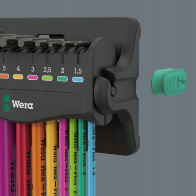 Set çelësa imbus Wera 950/9 Hex Plus, 9 copë, metrike, shumëngjyrësh