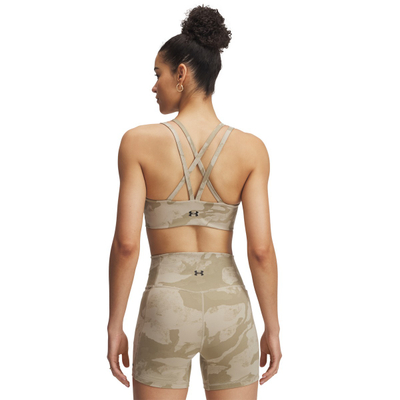 Bluzë sportive Under Armour Project Rock Bralette, për goca, kamuflazh, bezhë