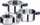 Set tenxheresh Maestro MR3531 6 copë, çelik inox, doreza palosëse, 16cm 20cm 24cm