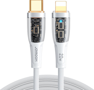 Kabllo karikimi Joyroom JYR573, USB C në Lightning, 1.2m, 20W, e bardhë