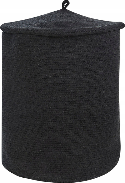 Shportë rrobash Beliani Silopi, pambuk, me kapak, e zezë