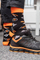 Çorape NEO TOOLS Neo Colorful, pambuk elastik, madhësia 39-42, të zeza me portokalli