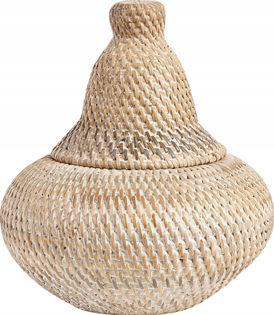 Shportë dekorative Beliani Bila, ratan, 25 cm, bojë natyrale