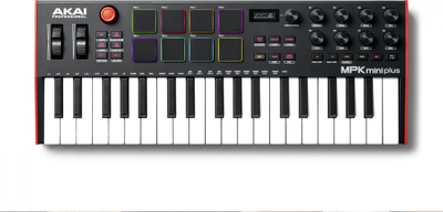 Tastierë kontrolluese MIDI Akai MPK Mini Plus, 37 taste, USB, e zezë