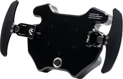 Pllakë komandimi Ascher Racing B16L USB, 16 butona, paddle magnetike, e zezë