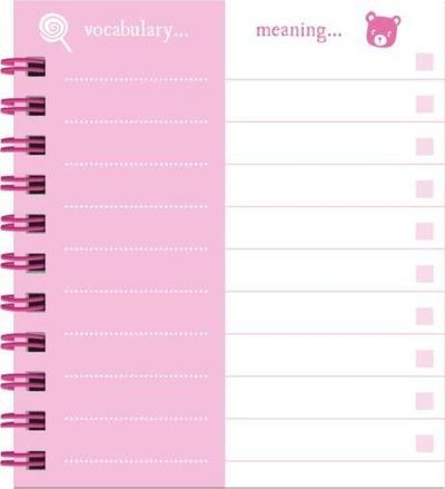Fletore Santoro Vocabulary Learning Fireworks, me spirale, format i vogël, burgundy