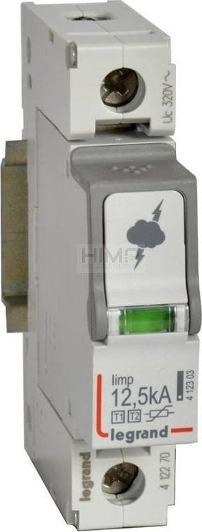 Mbrojtës mbirryme Legrand 412270, T1 T2, 1P 12.5kA, një modul