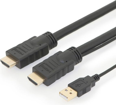 Kabllo HDMI – HDMI Digitus 15 m, e zezë (AK-330122-150-S)