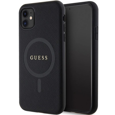 Mbrojtëse telefoni Guess GUHMN61PSAHMCK për iPhone 11 XR 6.1", MagSafe, e zezë