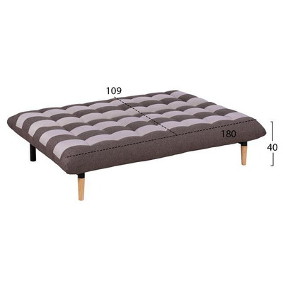 Divan-shtrat treulëse Zoe 185x95x86cm (HM3138.02), bezhë/ kaftë