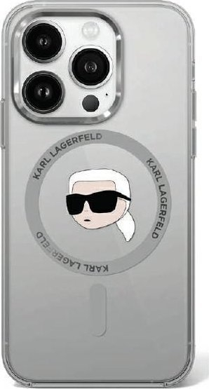 Maskë telefoni Karl Lagerfeld IML Meta për iPhone 16 Plus 6.7", MagSafe, transparente