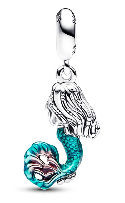 Aksesor për byzylyk Pandora The Little Mermaid Disney 792695C01, i argjendtë/kaltër