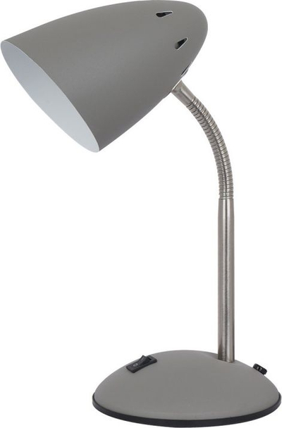 Llampë tavoline Netlighting moderne, E27, 1x60W, gri satin