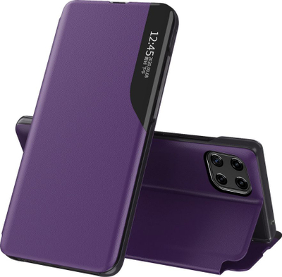 Kllëf telefoni Hurtel Eco Leather View Case, Samsung Galaxy A22 4G, me qëndrim, lejla