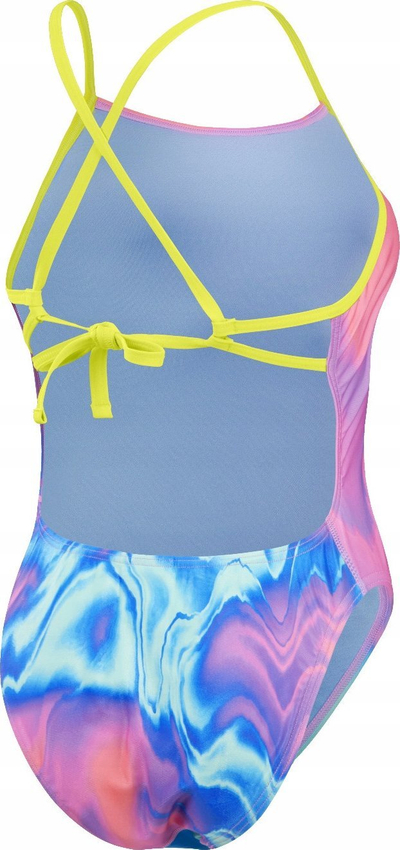 Kostum banje një pjesë Speedo Alov Dgi 1Pc, për goca, me rripa t’kryqëzum, shumëngjyrësh rozë