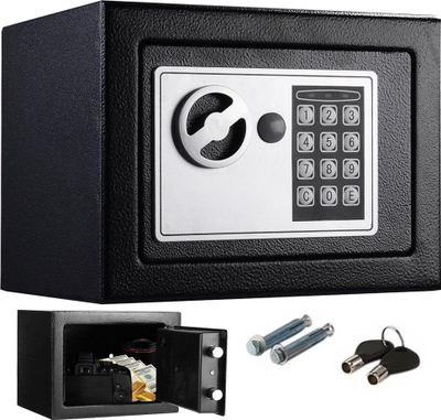 Сеф Extralink Home S-406, електронска брава, дигитален код, црн